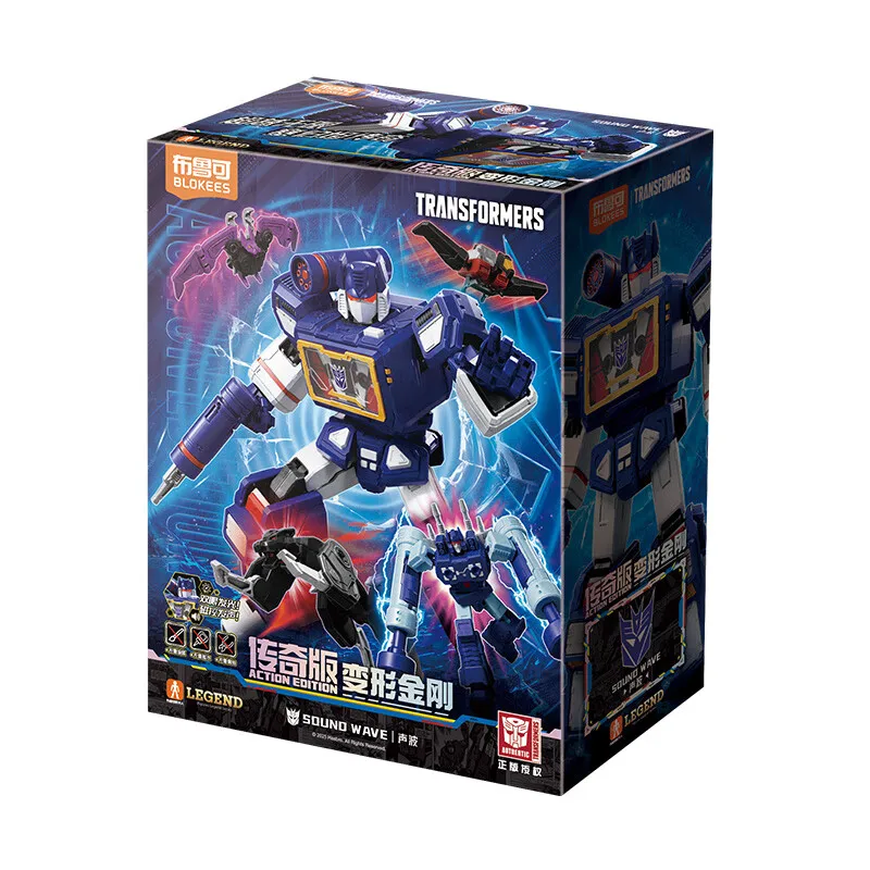 18-centymetrowe figurki LED Blokees Transformers ‌   Orion Pax Optimus Prime Soundwave Megatron Klocki Zabawki Figurki Akcji Model Anime G1 Prezenty