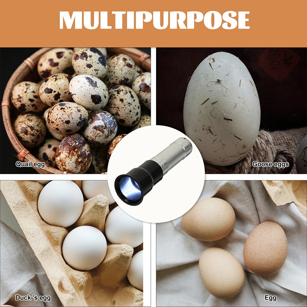 

2 Pcs Egg Hand Held Lamp Chicken Incubator Incubators Check Eggs Silver Tester