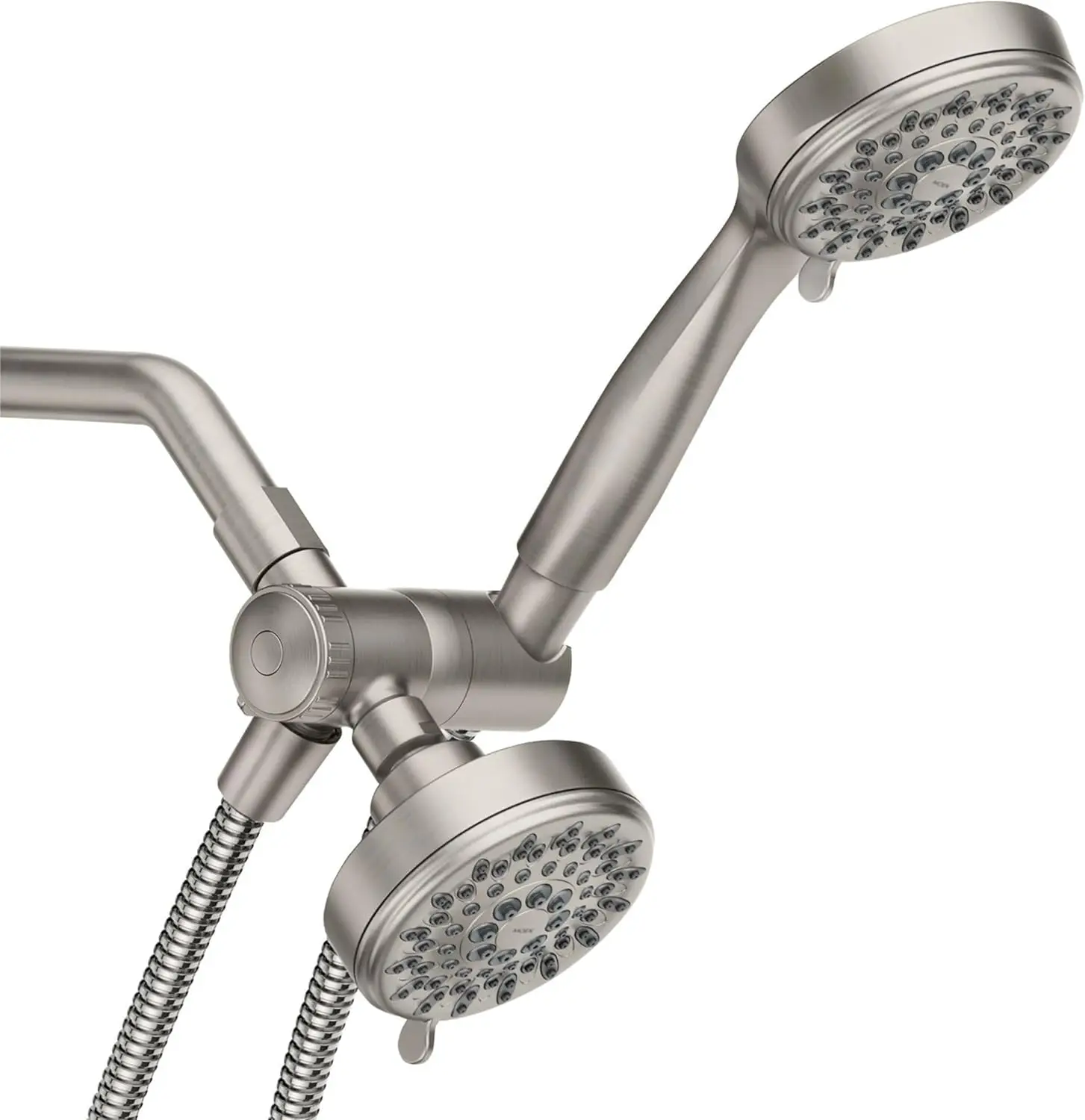 

5-Function Shower Spray Head with Handheld, 3.75" Diameter, Brushed Nickel Finish