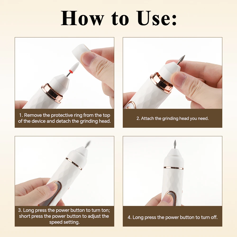 Electric Nail File And Callus Remover For Manicure And Pedicure_voghion.com