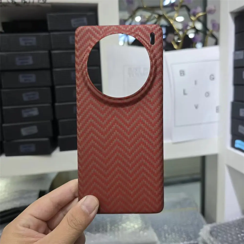 Real Aramid Genuine Carbon Fiber Slim Case for For Vivo X100 Pro Matte Back Cover