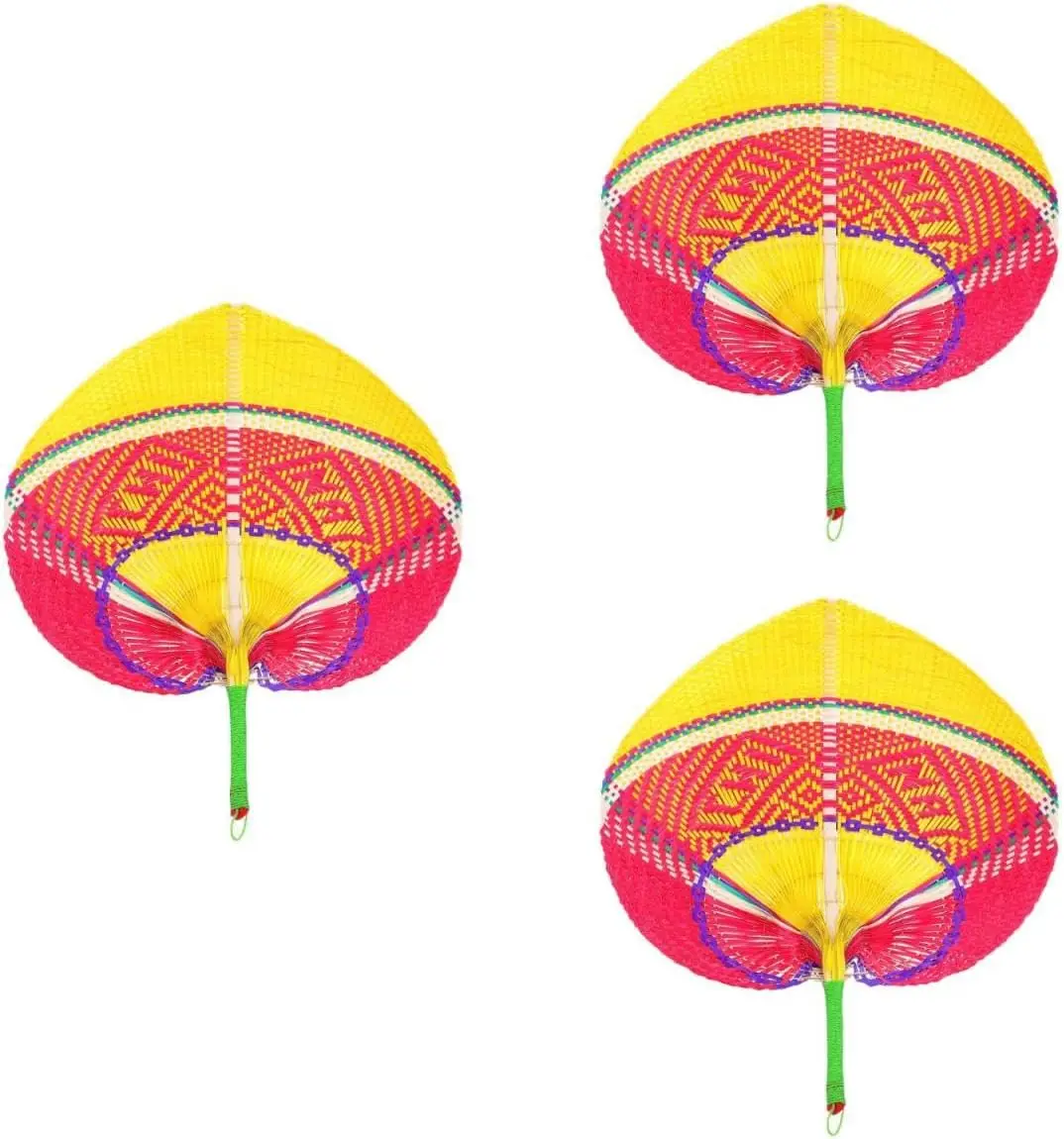 5-20PCS Natural Raffia Fans Wedding Fans for guests Palm Leaf Hand Fans with String and Label for Wedding Beach Havana Party