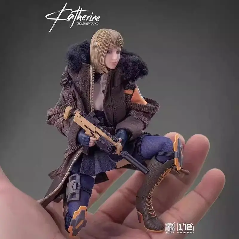 In Stock I8Toys I8-72C323S 1/12 Katherine Movable Girl Action Figure Mini Weapon Accessory 6