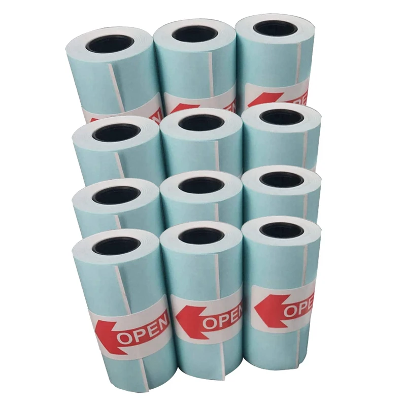 Papel térmico autoadhesivo para impresora PAPERANG, 60 rollos de papel térmico de 57Mm X 30Mm, para caja registradora, recibos POS