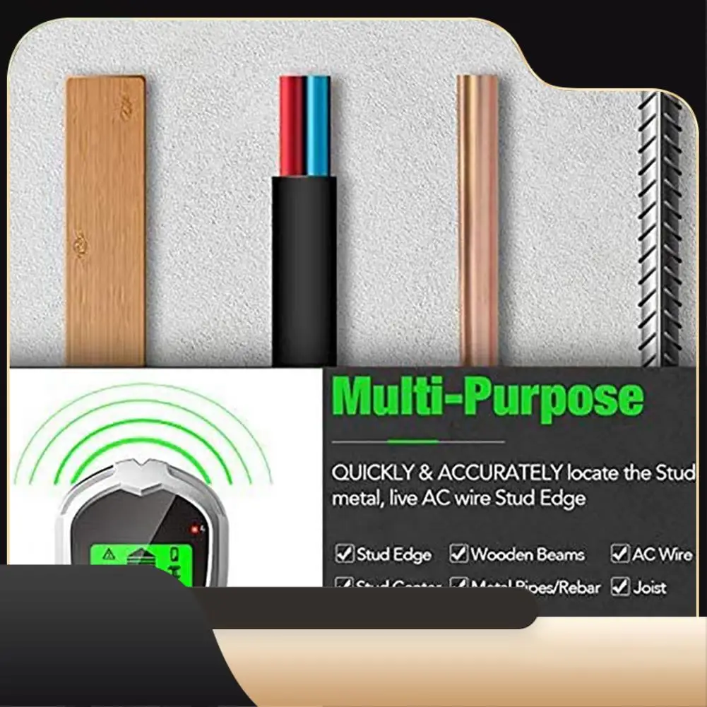 

1 шт., настенный сканер 4 в 1, электронный датчик шпилек, фурнитура для деревянных соединений, настенный детектор, локатор краевого центра-T44C