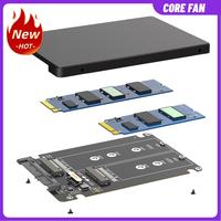 Dual B+M Key M.2 NGFF SSD To 2.5 SATA III Adapter M2 NGFF To SATA Adapter Card 6Gbps SSD Case Driver-free with Plastic Enclosure