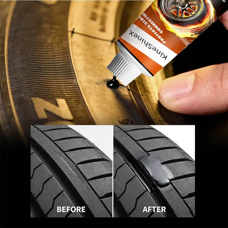 Tyre Repair Flexible Adhesive, Wear-Resistant Scratch & Crack Filler for Automotive Wheel Hub and Sealing Strip Leak Repair