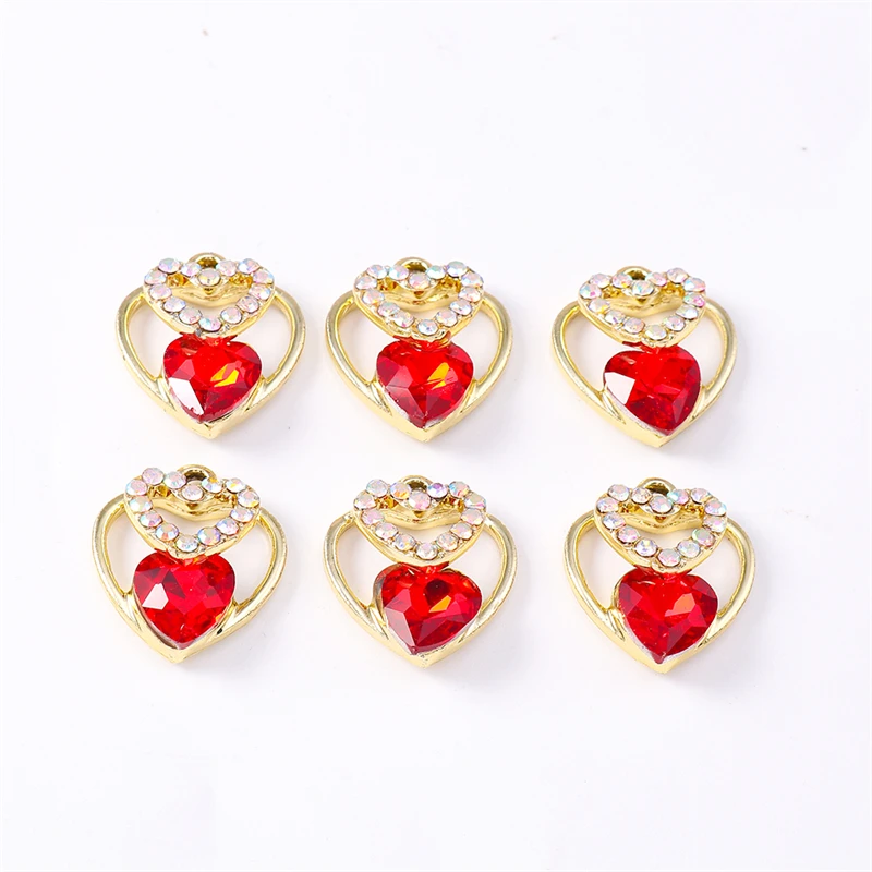 

Duarte 20Pcs/Lot Elegant Crystal Love Heart Charms Pendants for Jewelry Making Necklaces Earrings Bracelets DIY Crafts Supplies