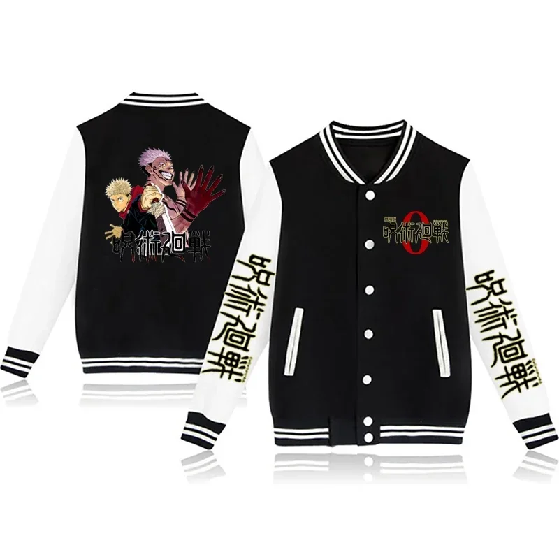 

Bomber jacket men anime jujutsu kaisen tops autumn cosplay costume harajuku sportswear