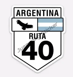 Argentina Ruta 40 Adesivo per auto Panamerican Highway Route 40 Copertura impermeabile Graffi Protezione solare Decalcomania Accessori Decor