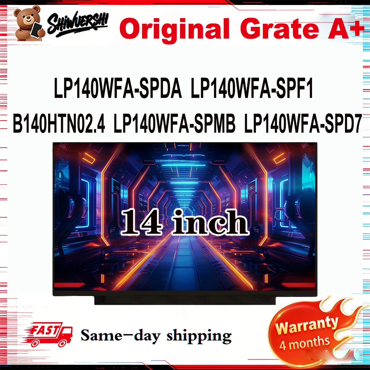 

Original New A+ 14 inch Slim Laptop Lcd Screen Panel B140HTN02.4 LP140WFA SPMB LP140WFA SPD7 LP140WFA SPDA LP140WFA SPF1