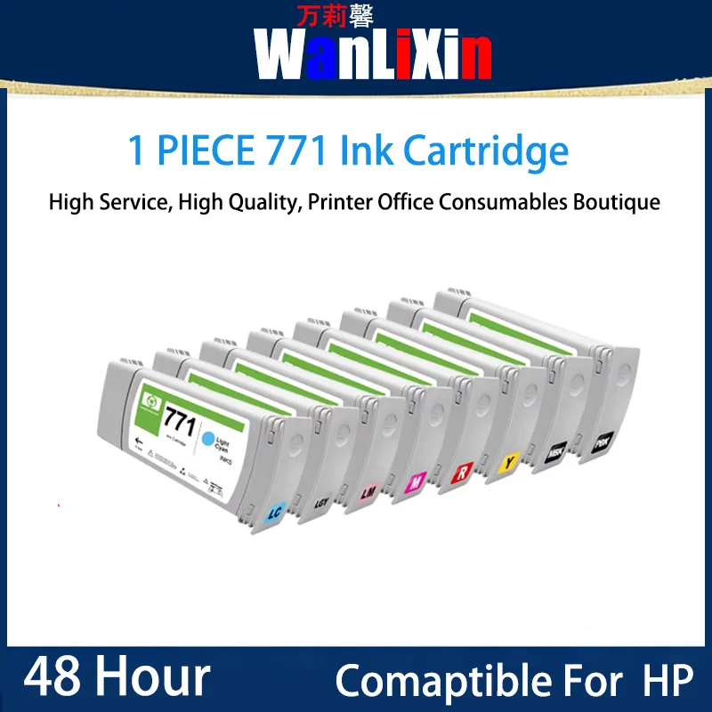 

1 PIECE 771 Plotter ink cartridge Compatible For HP z6200 z6600 z6800 Printer