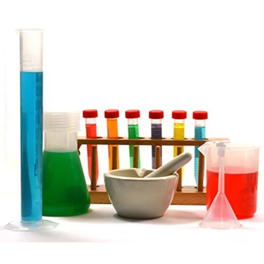 

The Wizard's Potion Set - Plastic Edition - Labware Set for Home Experiments and Potion Making - Premium Polypropylene Flask Be