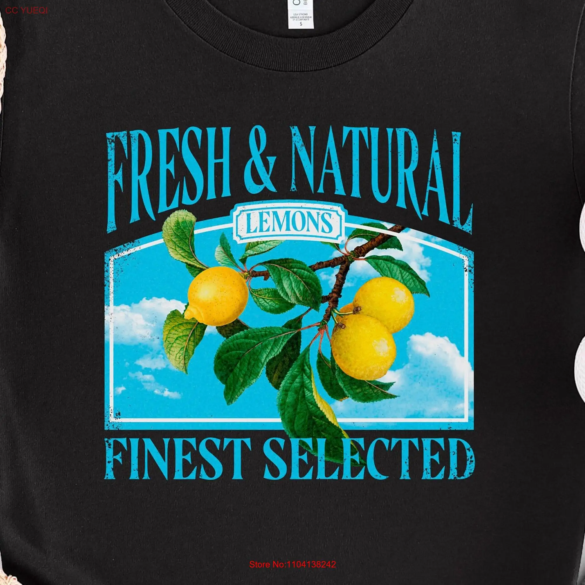 Fresh Natural Lemons Finest Selected Lemon T Shirt for Citrus Lovers Fruit Enthusiasts Zesty Vibrant Yellow Print