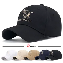 High Quality Coconut Tree Pattern and A GOOD DAY Lettering Embroidered Baseball Cap Trucker Hat Dad Hats
