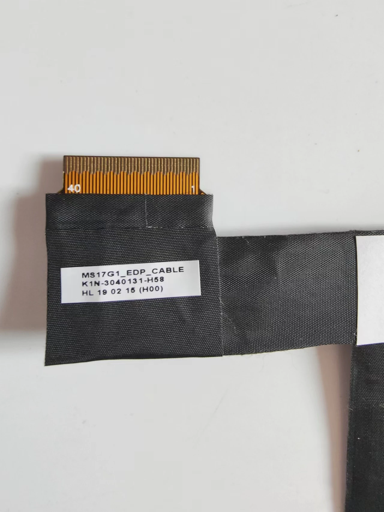 Imagem -03 - Cabo do Lcd Lvds Edp para o Portátil Cabo da Tela Plana Msi Gs75 Ms17g1 K1n3040131-h58 K1n-3040146-j36 144hz 40pin Peças Novas e Originais