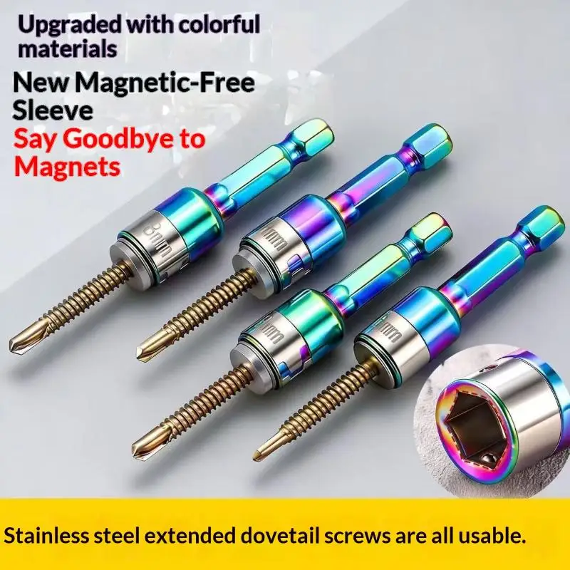 2/3/5Pcs Metal Ratchet Socket Batch Adapter Tools Sleeve Wrench Hexagonal Shank Impact Sockets Spanner Power Drills Converter