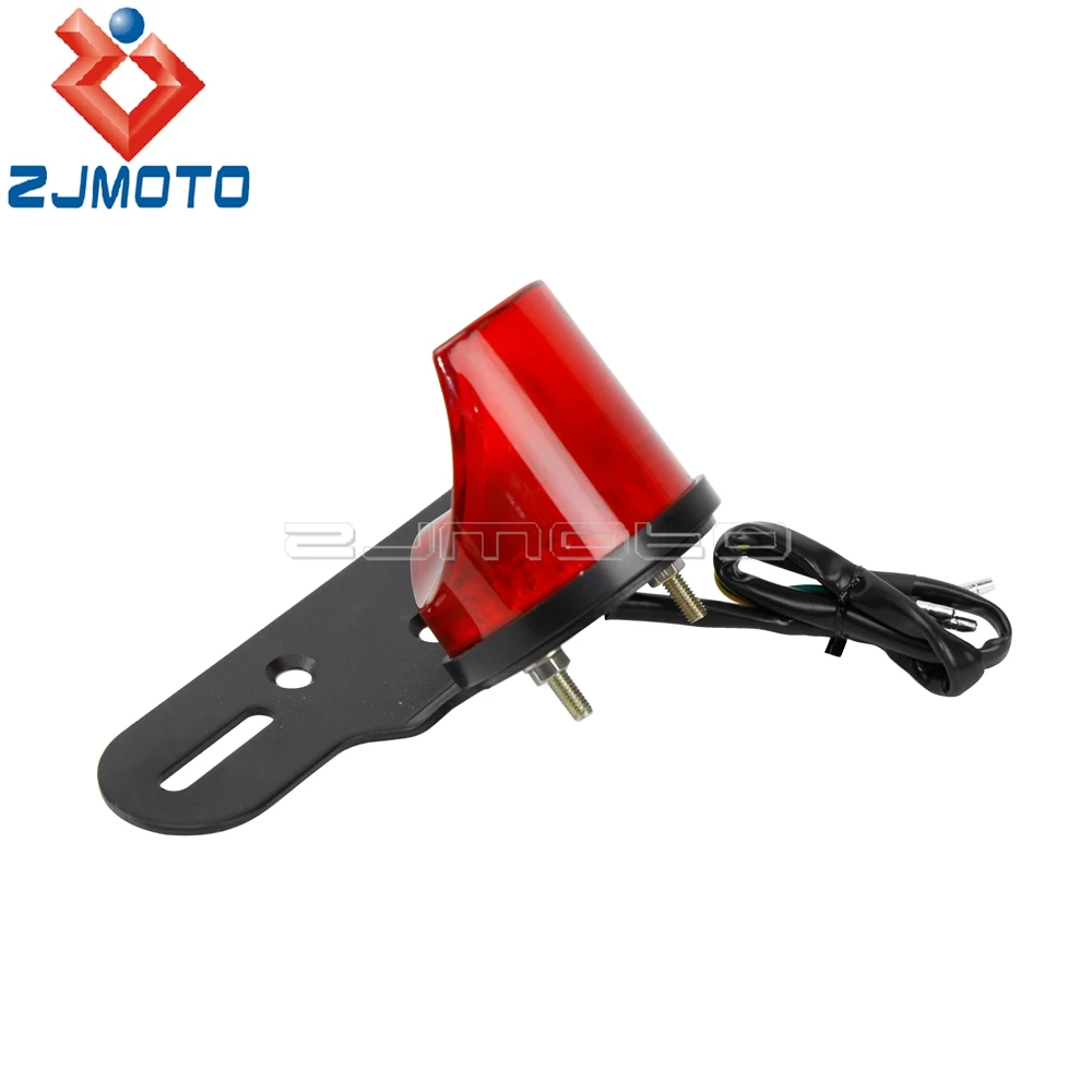 E11 Motorbikes LED Brake Tail Retro light W/License Plate Bracket For Bobber Chopper Custom ATV Scooter Cafe Racer Rear Lamp 12V view 4