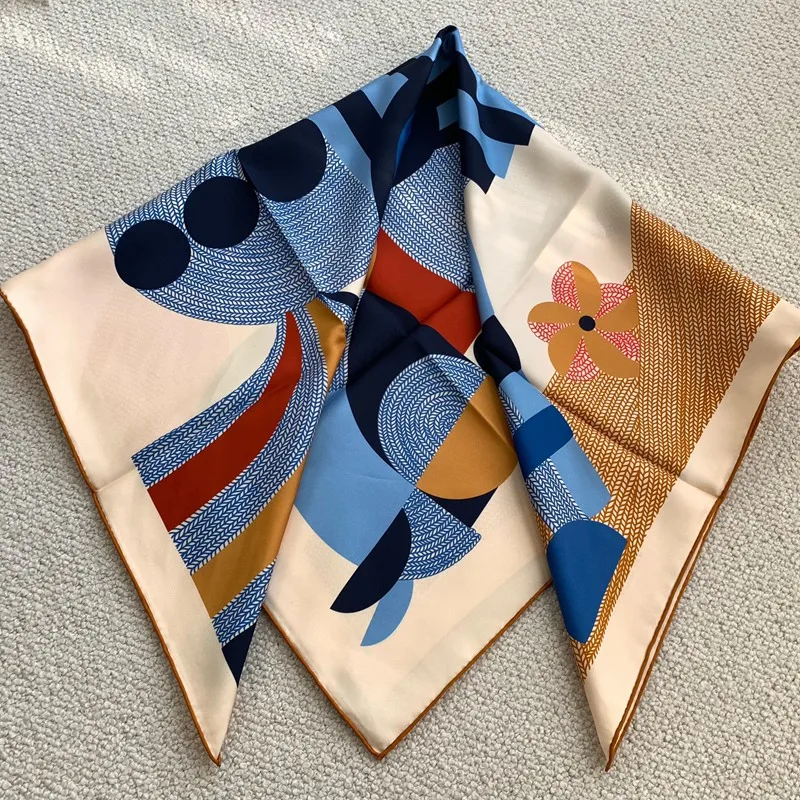 NEW Prints 100% Silk Scarf Shawl 18mm  Double Sided Luxury 90 Silk Scarf Neckerchief