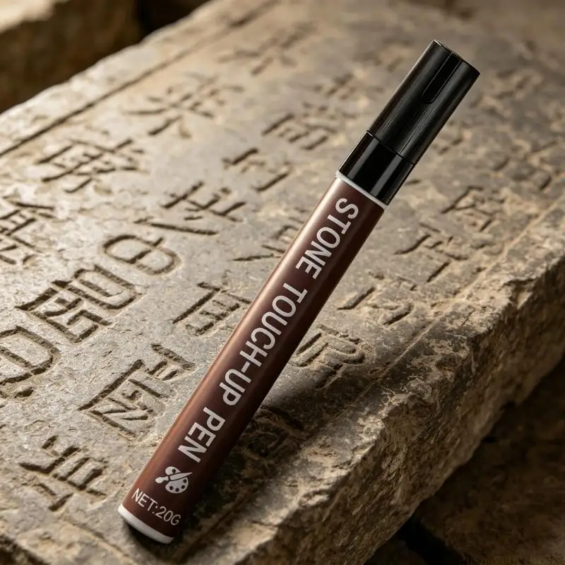 Permanent Stone Marker Paint Pen Ergonomic Stone Paint Pen for Lettering Retouching Coloiring On Gravestone Tombstone