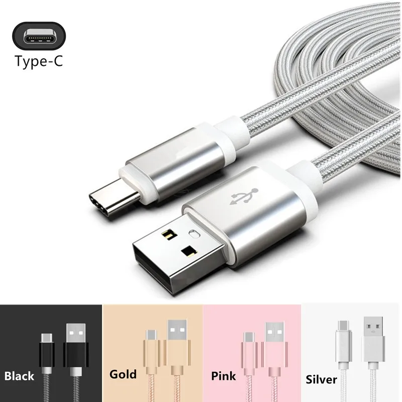 1m 2m Braided USB Type C Charger Fast Charging Data USB-C for Nexus 5X 6P Lenovo Zuk Z2/z1/pro/ZTE Axon 7/z11 Mini/s/Leeco Le 2