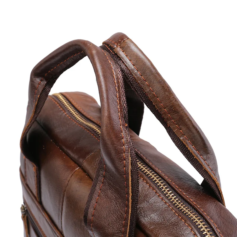 Sac messager vintage en cuir de vachette véritable pour homme, sac à main à bandoulière pour document A4, décontracté, voyage, petit, initié