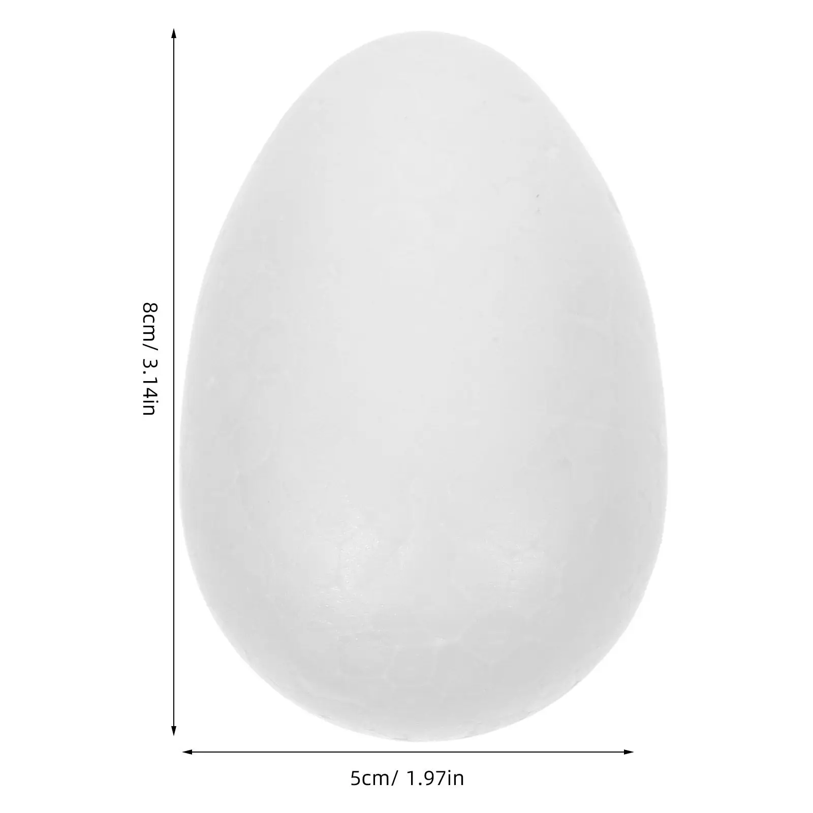 50Pcs White Foam Easter Eggs Polystyrene Smooth Surface for DIY Craft Decor Painting Projects Egg Foam Easter Ball