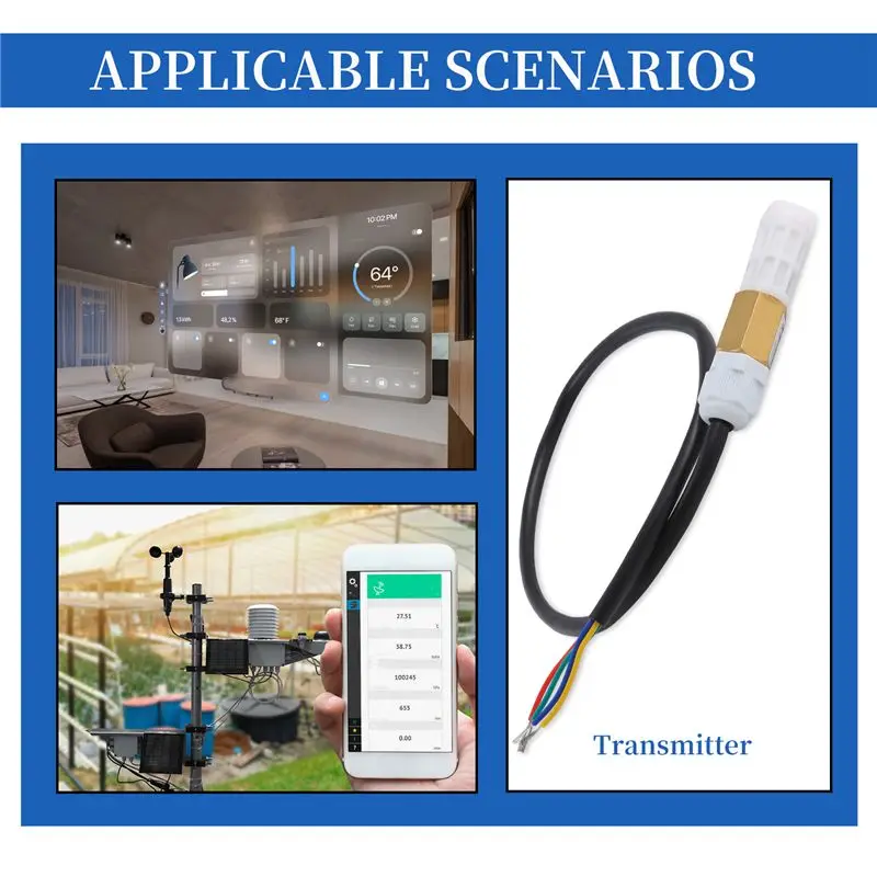 AY14 -SHT30 Waterproof Temperature And Humidity Sensor Probe Digital Temperature And Humidity Environmental Monitoring Sensor