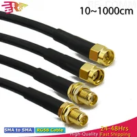 Cable Coaxial RG58 SMA macho a SMA hembra, 50ohm, montaje Coaxial RF de baja pérdida, Cable de extensión de antena WiFi, adaptador de conector Pigtail