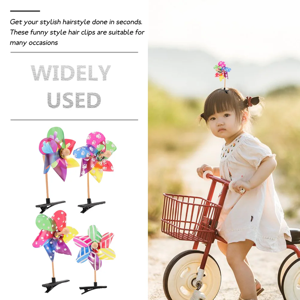 

25pcs Windmill Hairpin Clip Girls Barrettes Accessories Women Pinwheel Stylish Lightweight Comfortable Kids Friendly