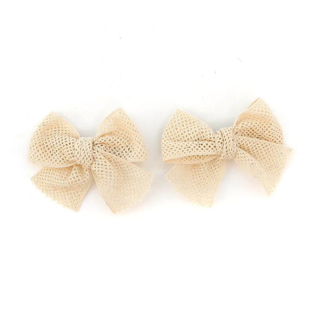 A16 010H Fashion Hair Accessories Lace Hair Bows Cute Hairpins Girls duckbilled  Hair Clips Barrettes Solid Clip Kids Headwear