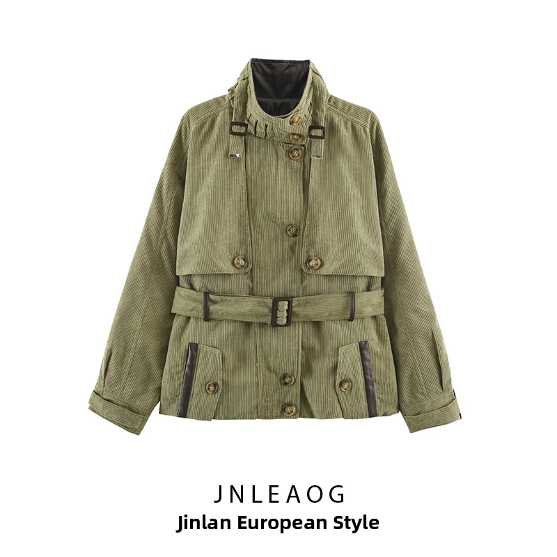 JNLEAOG Autumn New Women's Fashion Versatile Retro Workwear Jacket Coat Old Money Style Polyester Standard Fit Ladies Outerwear