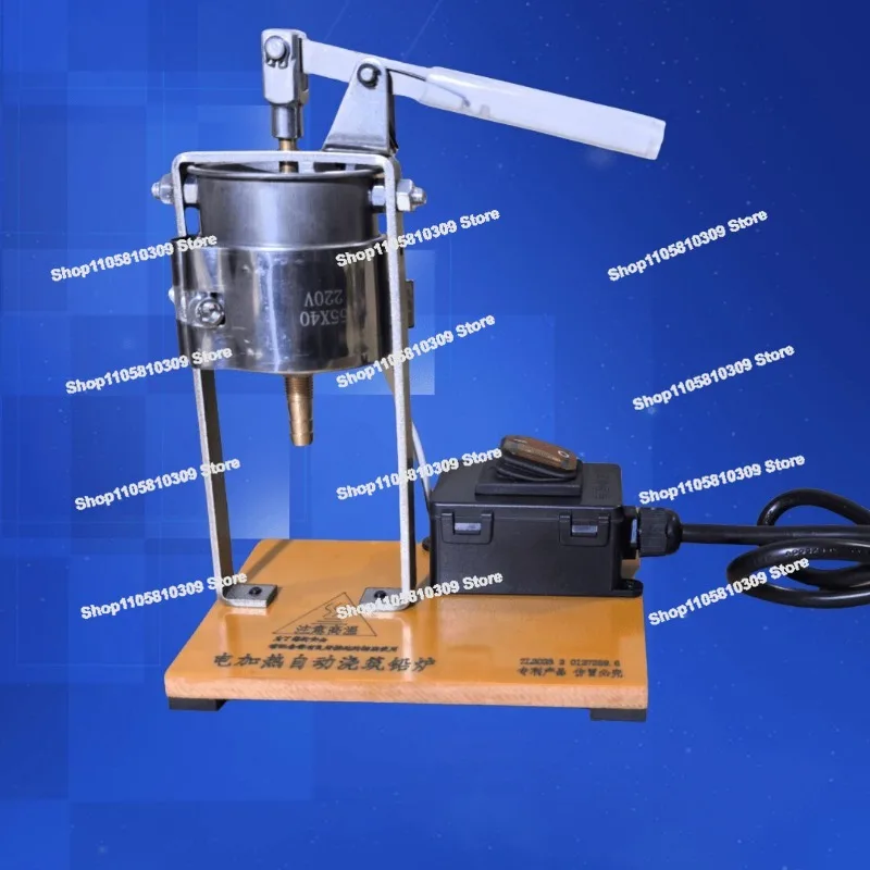 Electric Heating Table Pouring Furnace, Luya Lead Drop Mold Automatic Feeding Tin Furnace, Pressure Rod Type Lead Furnace