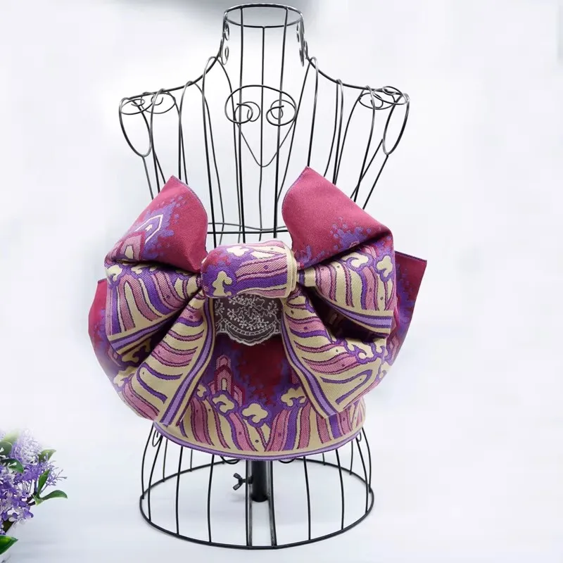 

Кружевной жаккардовый пояс Оби в японском стиле с жестким бантом — женское кимоно с поясом на талии и декоративный корсет