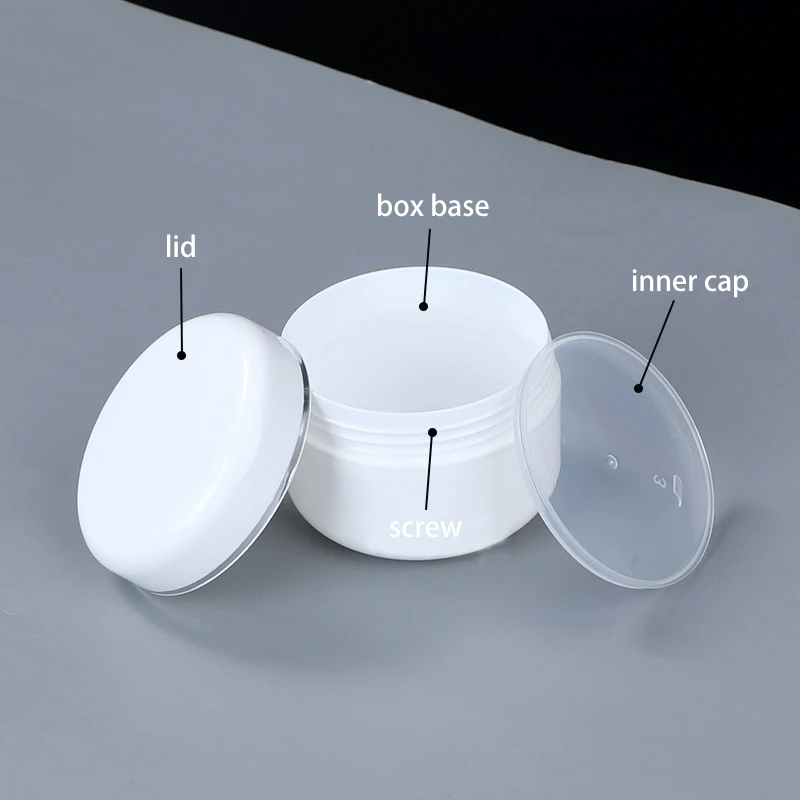 1 Bag 10g 30g 50g 100g 500g White with Gold Silver Circle Cream Jar Box Cosmetic Packaging bottle