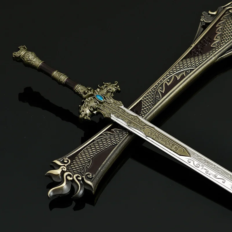 ดาบเทพ 22 ซม. ของสะสมจากภาพยนตร์และโทรทัศน์ อาวุธโบราณจีน พร้อมปลอกดาบ ของเล่นมีดจำลอง งานฝีมือ ของตกแต่งโต๊ะทำงาน ของขวัญสำหรับเด็กผู้ชาย
