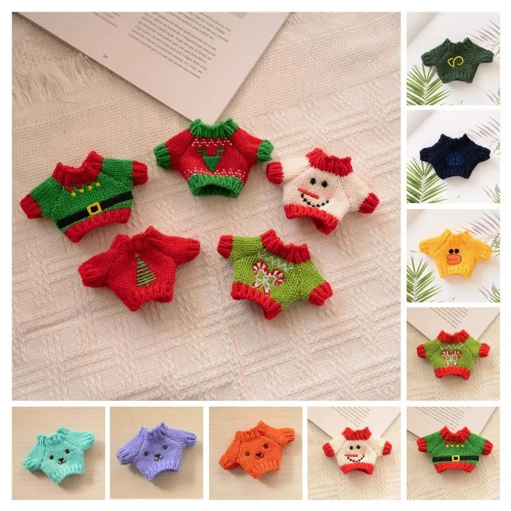 17 سنتيمتر لطيف البسيطة أفخم دمية الملابس الزي اكسسوارات لكوريا Kpop Exo Labubu المعبود الدمى عيد الميلاد محبوك سترة طفل هدية