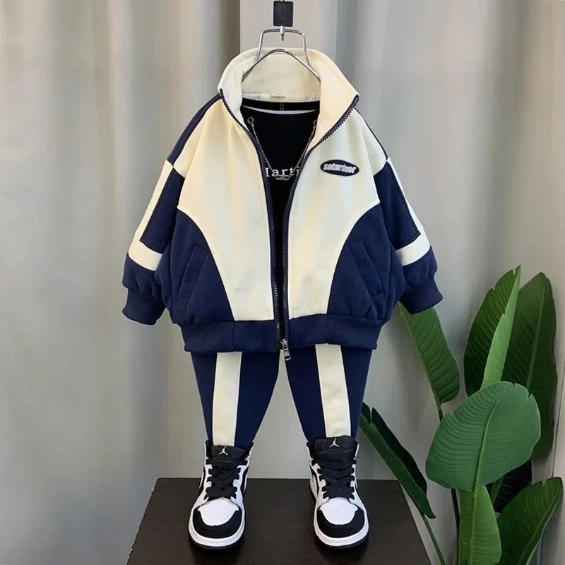 Children's Clothing Set Spring and Autumn Season New Boys and Babies Casual Jackets and Pants 2-piece Set Korean Sportswear