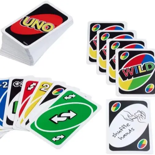 Mattel Games Uno All Wild Card Game with 112 Cards Family Adult Game Night for Players 7 Years Older Gift Battle Game Card Toy