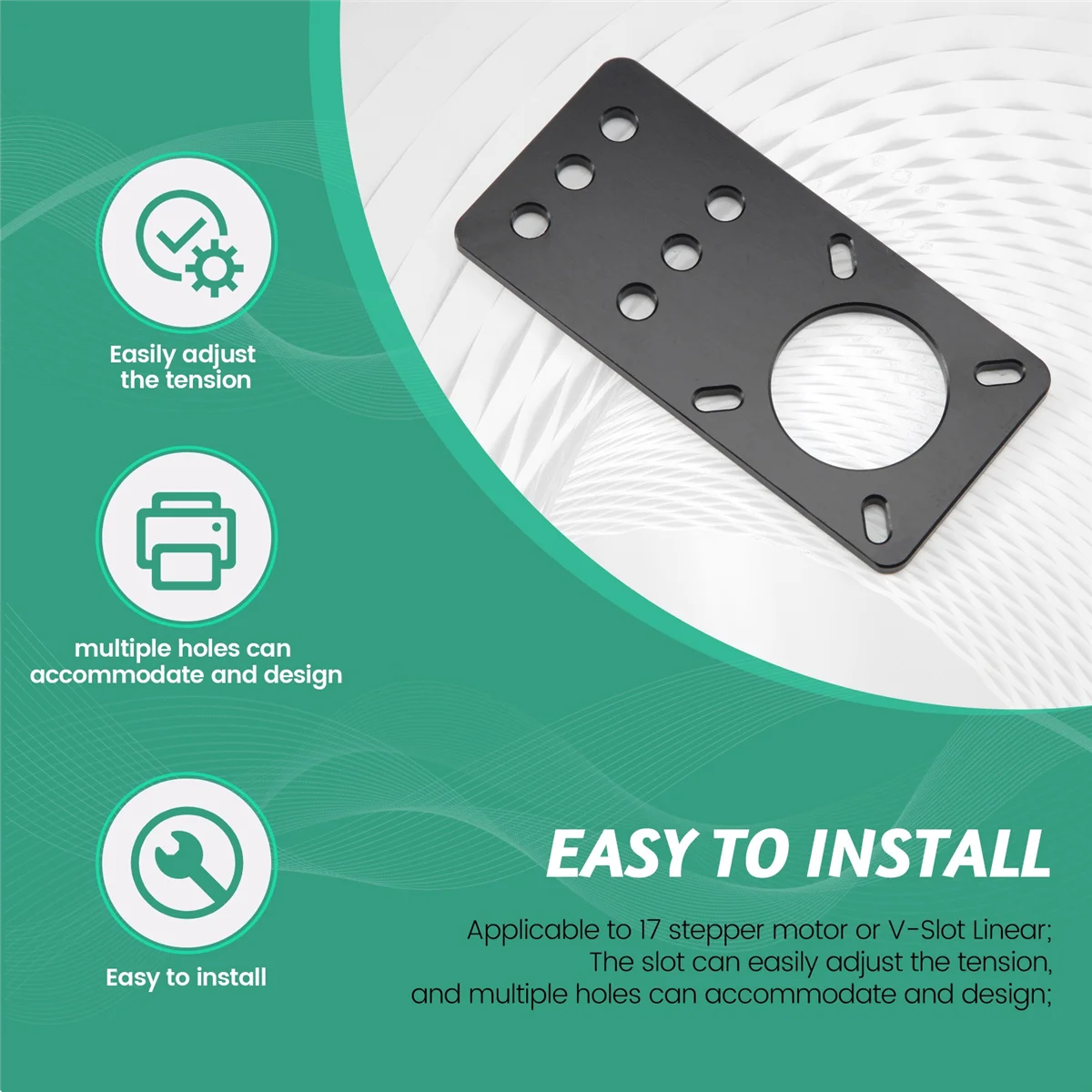 T88C 3D プリンタ - CNC マシン 3D プリンタ用アルミニウム Nema 17 ステッピング モーター マウント プレート