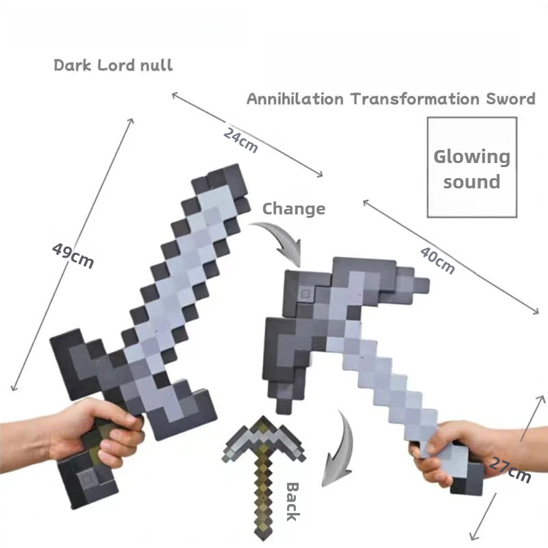 6 أنواع من نموذج سيف التفاعل المعركة، نموذج لعبة دمية الحركة يمكن أن ينبعث الضوء والصوت، لعبة مجسمة هدية عيد ميلاد للأطفال