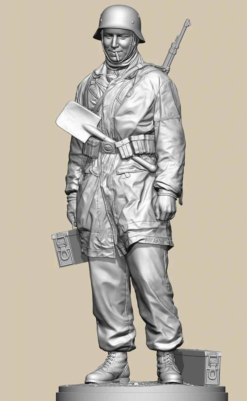 1/16 Scale Die Cast Resin Model Figure  Assembling Kit Fallschirmjager History Miniature GK Diorama Unassembled and Unpainted view 3