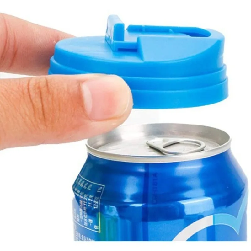 1pc Cans Anti-Leak Lid Coke Push-On Splash Cap  Kitchen Accessories  Reusable  Plastic Cover