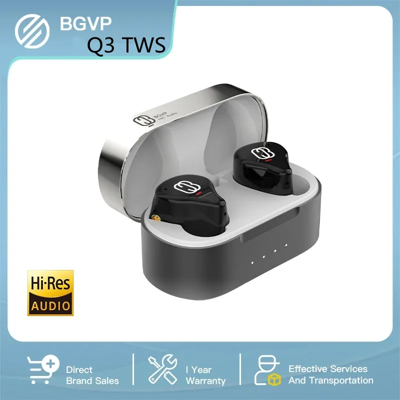 

BGVP Q3 Headphone TWS Bluetooth 5.3 Headset Wireless HIFI MMCX In-ear Monitors Stereo Sports Audiophile Earphone Headphone