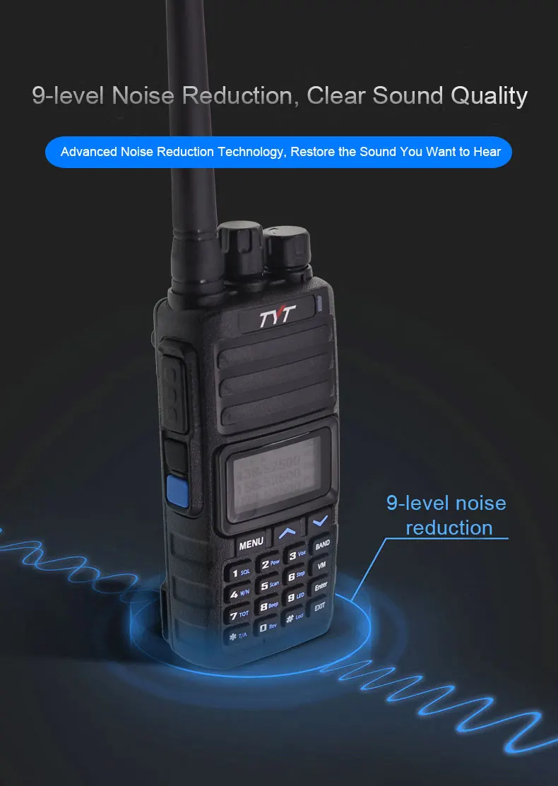 TYT TH-350 Tri-band Walkie Talkie 136-174MHZ 220-260MHZ 400-470MHZ ricetrasmettitore FM 5W Ham Radio Wireless Communicaiton