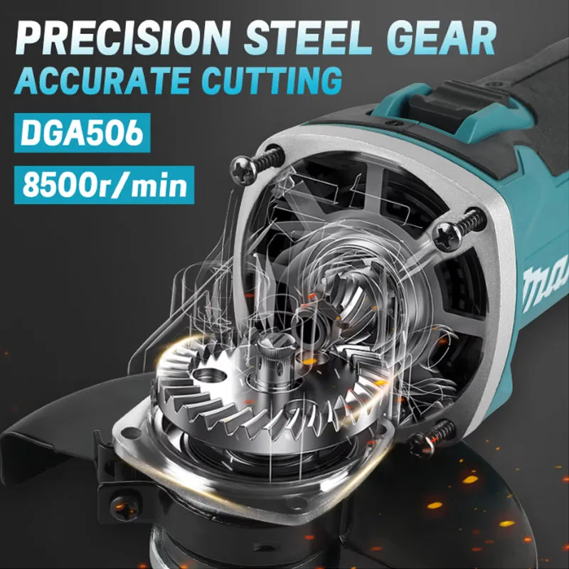 Makita DGA506 18V 125mm Cordless Angle Grinder Electric Polisher Brushless Metal Grinding And Cutting Tool