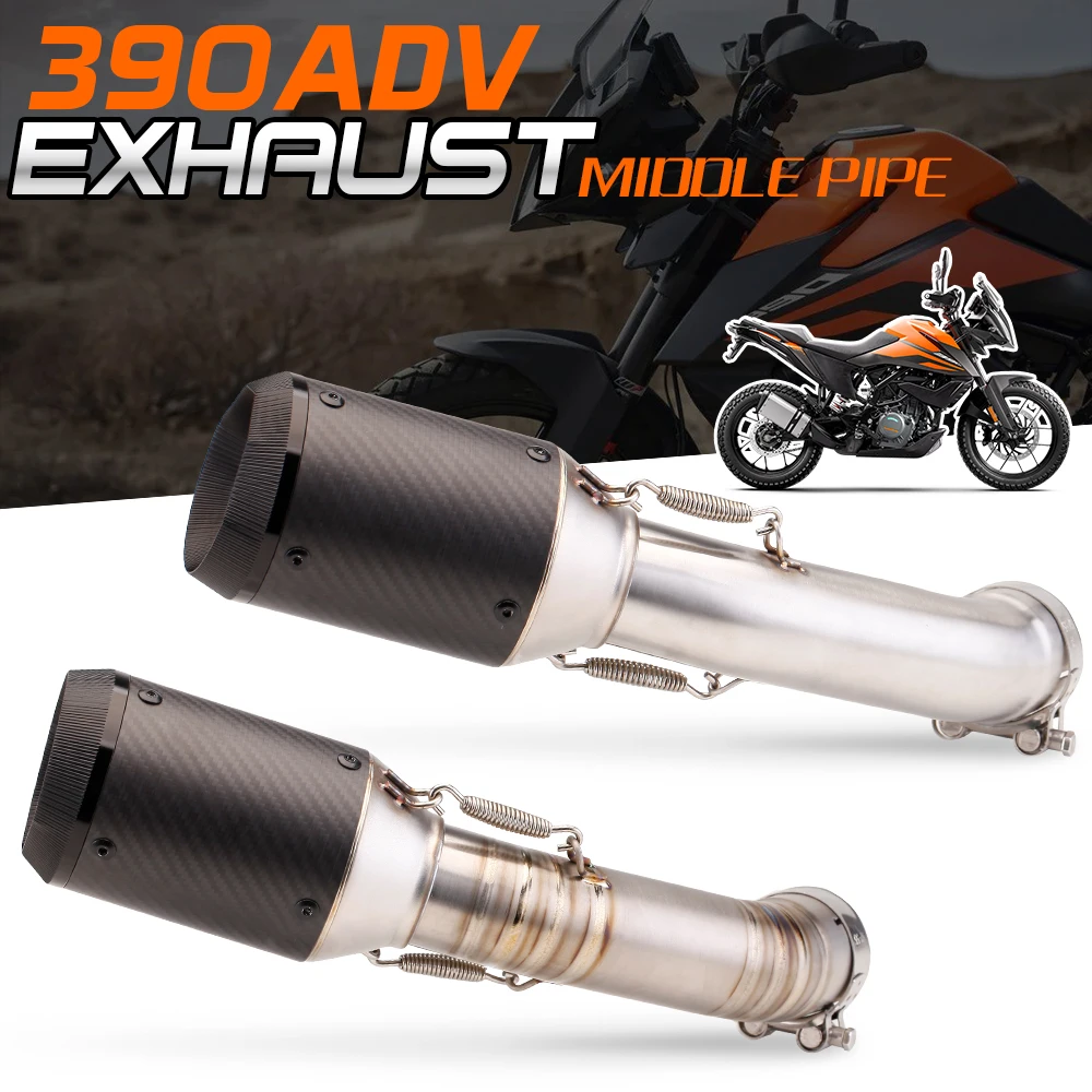 

Slip on Motorcycle Exhaust Modified Muffler Middle Link Pipe For ADV 390 adventure 390adv 250duke 390duke RC390 2020 2021