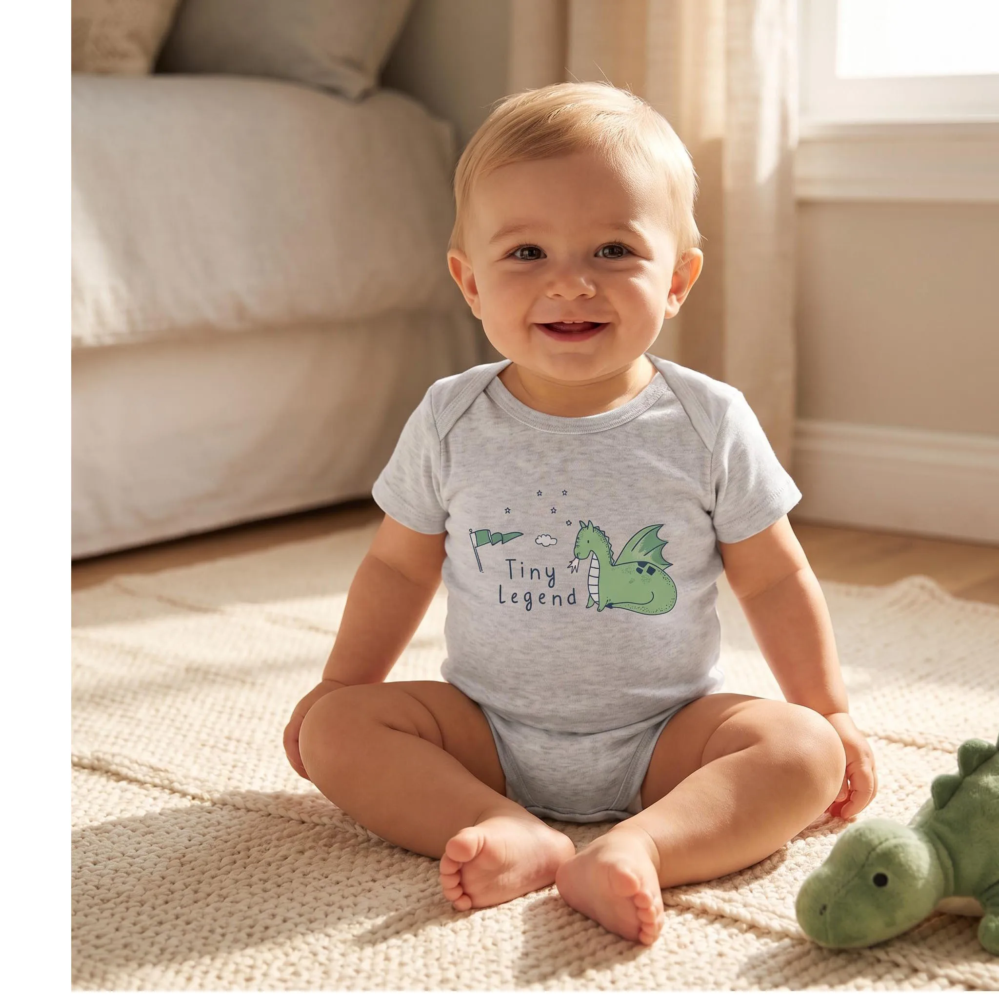 5 Pcs Pure Cotton Baby Bodysuits Short Sleeve Envelope Neck Pullover Cartoon Print Infant Jumpsuit for Boys & Girls Clothe 0-24M