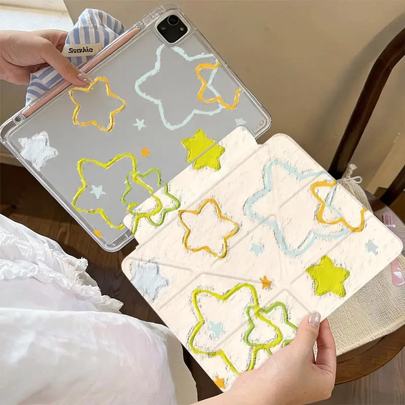 3+Y Multi-Angle Stand Cover For iPad A16 2025 11th Air11/13 iPad 10.2 7/8/9 4/5th 10.9 10th IPad Mini6 8.3 Air3 10.5 Pro11