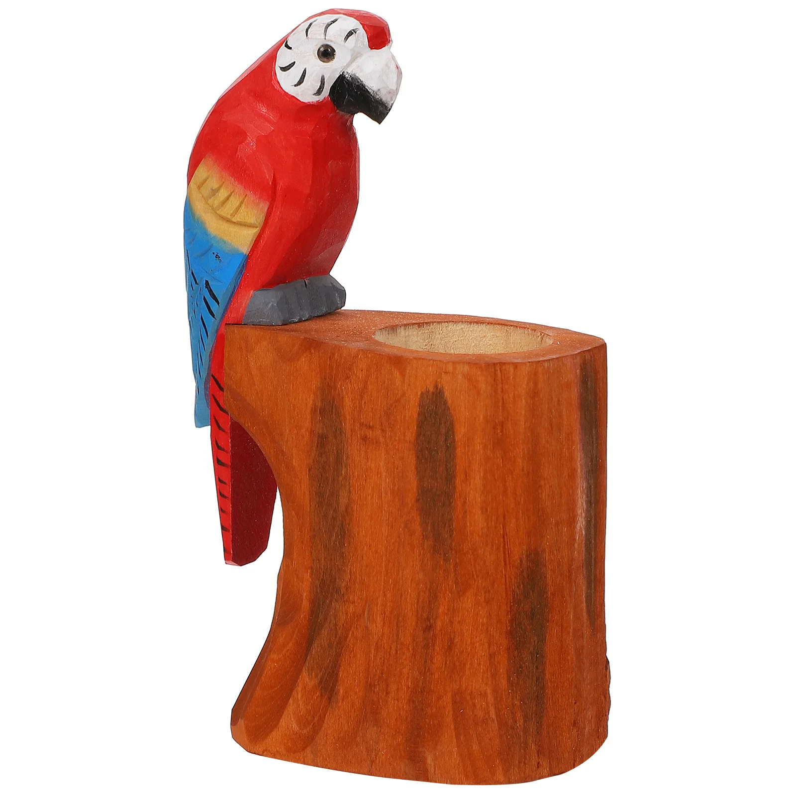 

1Pcs Retro Engraving Wooden Pen Organizer Cartoon Animal Shape Creative Design Home Office School Desktop Decor